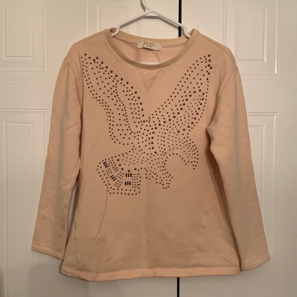 TopGirl Sweater with beaded bird - Picture 1 of 5